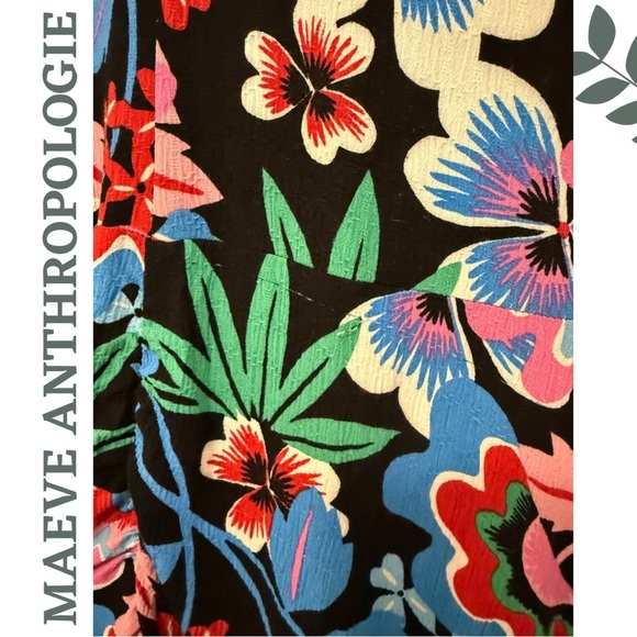 Anthropologie Maeve Ruched Floral Maxi Dress 20W/2X - Picture 13 of 14